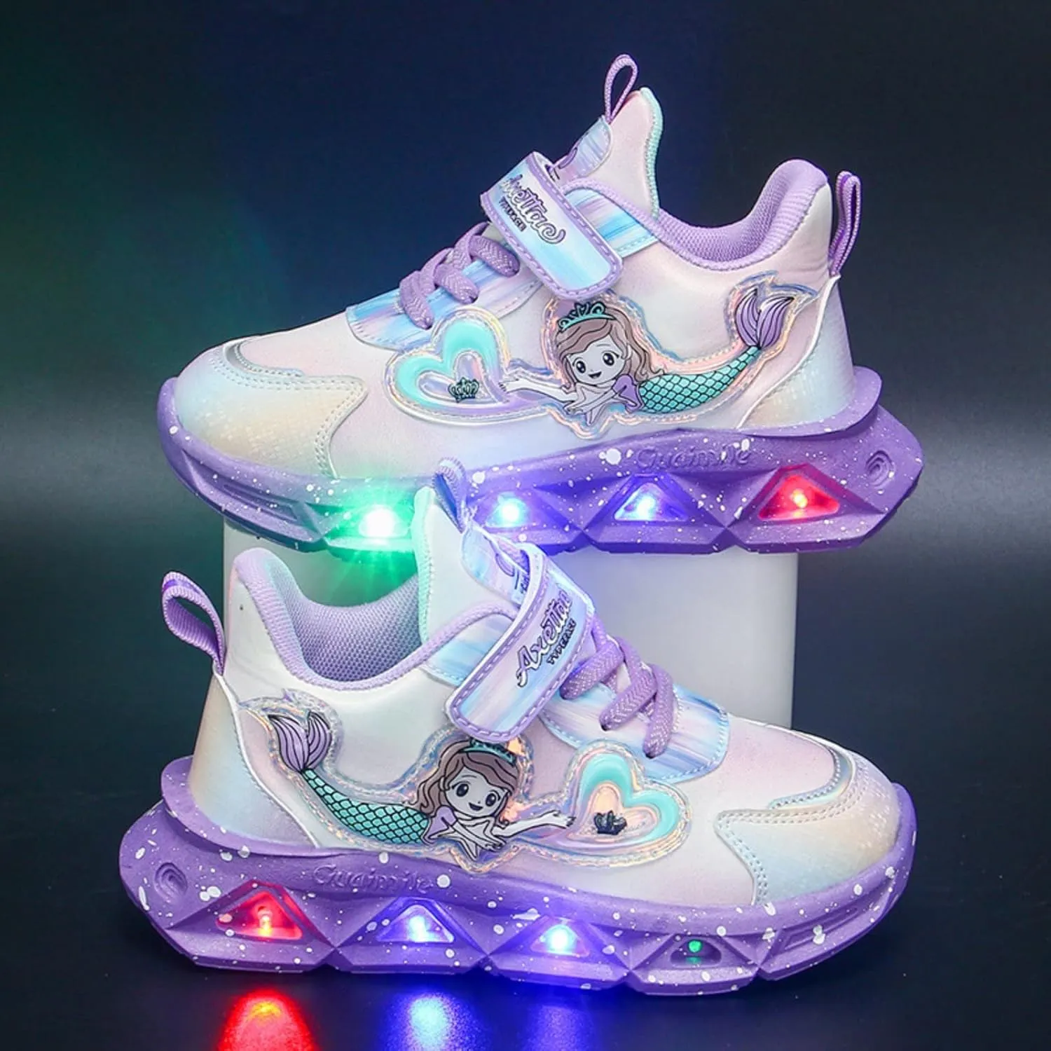 Light Up Shoes for Girls Kids Toddler Breathable Flashing Sneakers Breathable Lightweight Casual Shoe Kids Girl