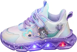 Light Up Shoes for Girls Kids Toddler Breathable Flashing Sneakers Breathable Lightweight Casual Shoe Kids Girl