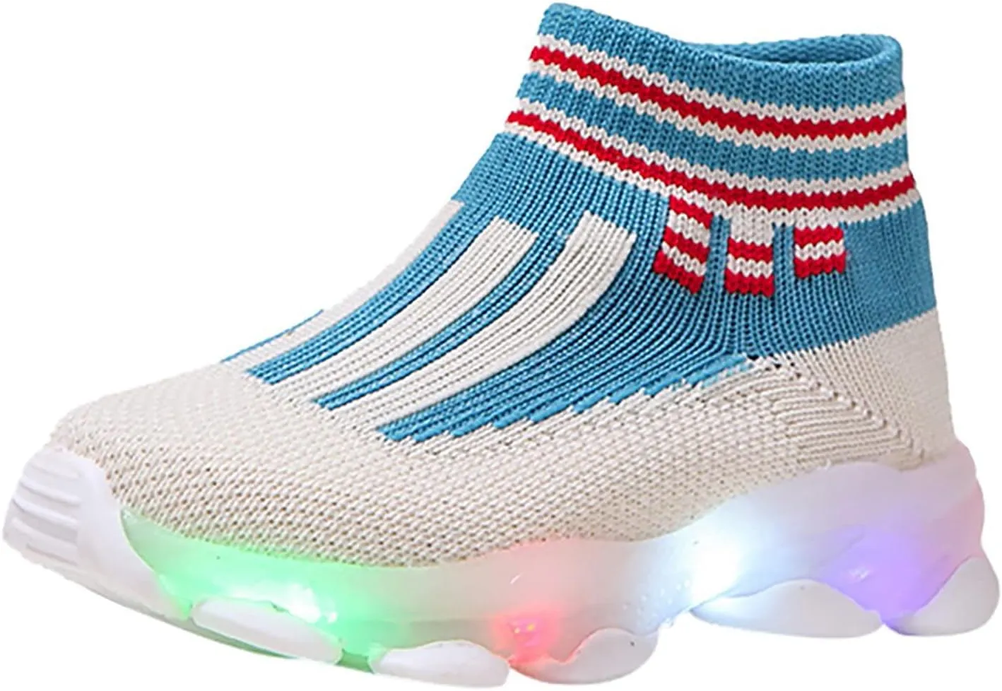 Light Up Shoes Toddler Mesh Lightweight Flashing Breathable Soft Sole Walking Sock Sneakers for Baby Sandals Women