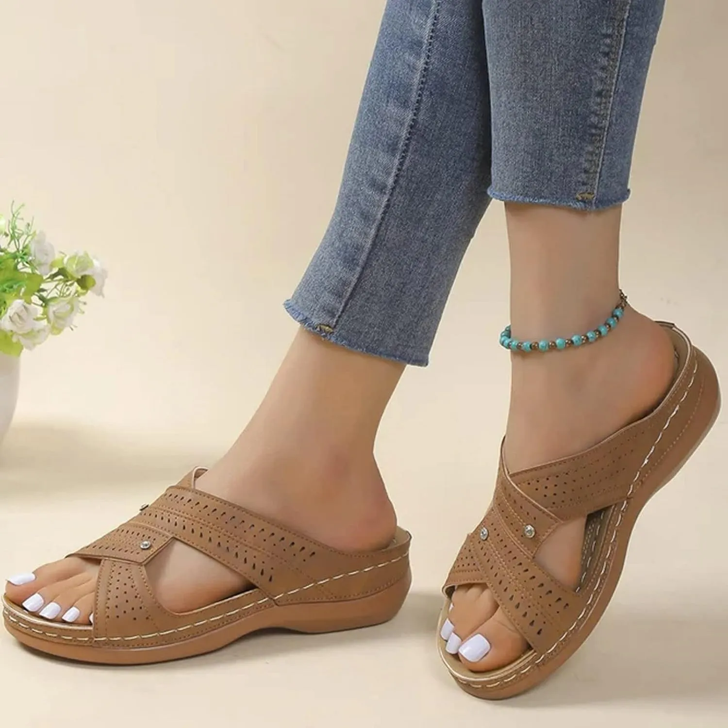 Lightweight Slides Sandals for Women Soft Cushion Fashion Sandals Party Dress Sandals Women's Breathable Sandals