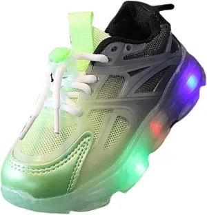 Little Boys Girls Light Up Shoes Breathable Lightweight Comfy Soft Running Tennis Sneakers for High Shoes for Boys