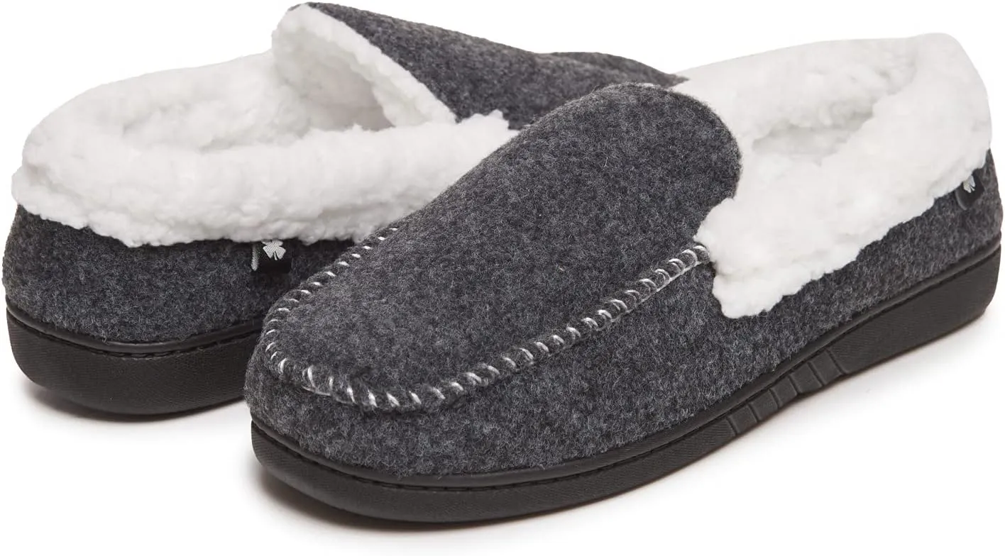 Lucky Brand Men's Faux Wool Sherpa Lined Slipper
