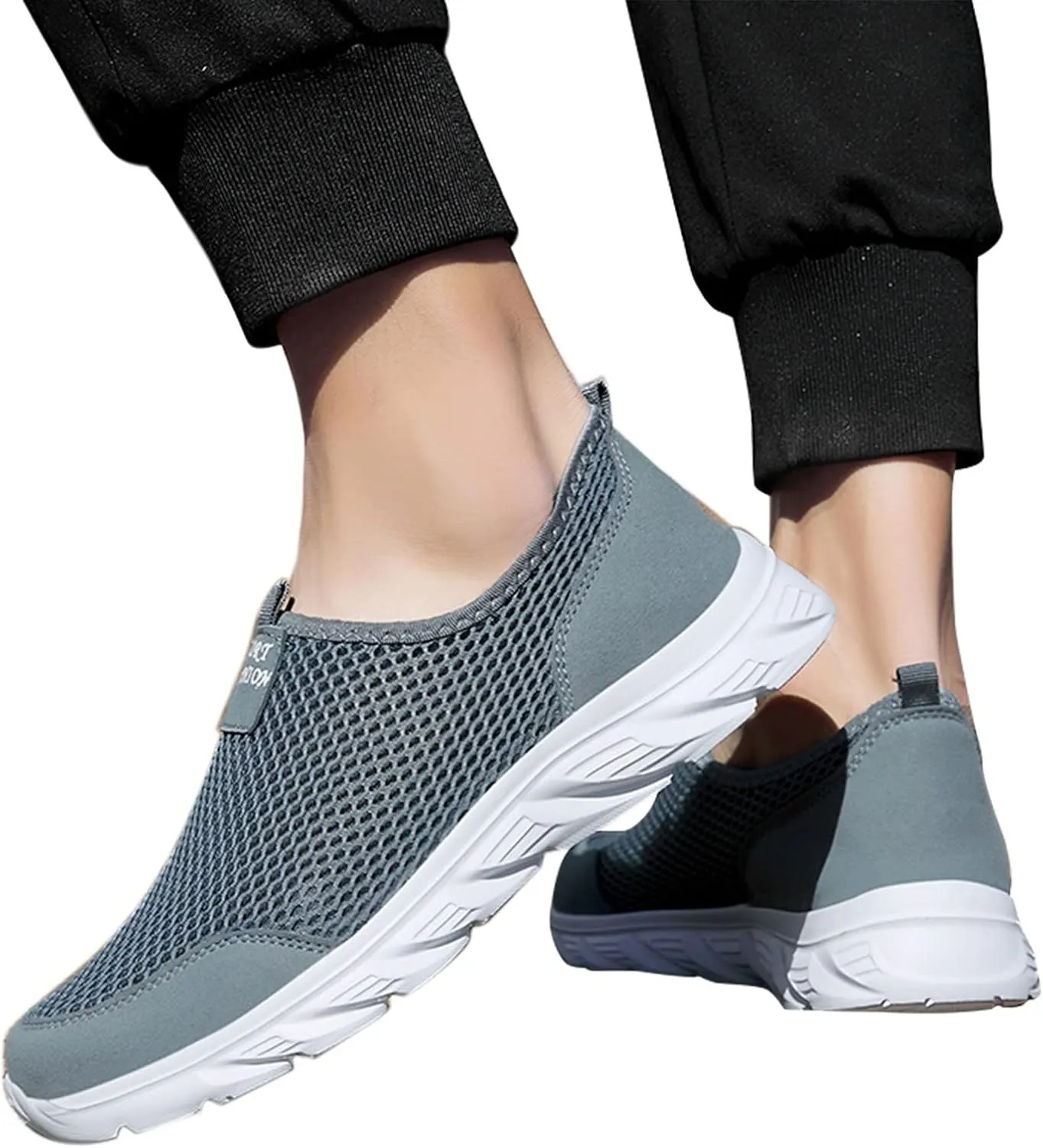 Men Shoes Summer Lightweight Breathable Casual Single Mesh Casual Running Shoes Sneaker Men Leather