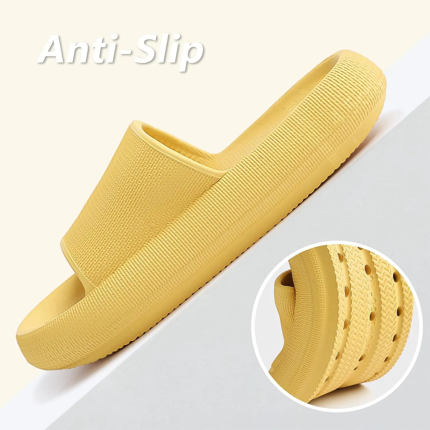 Menore Slippers for Women and Men Quick Drying, Parent-Child EVA Open Toe Soft Slippers, Non-Slip Soft Shower Spa Bath Pool Gym Beach House Sandals for Indoor & Outdoor