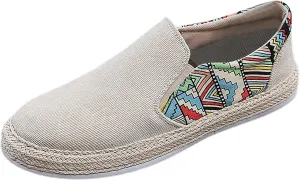 Men's Casual Low Boots Canvas Slip On Shoes in Spring and Summer Men Casual Driving Shoes