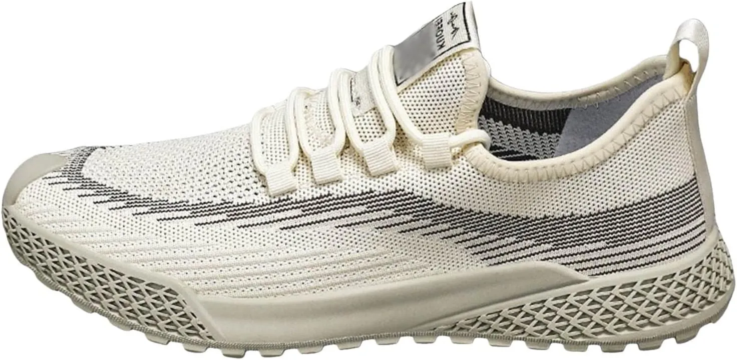 Men's City Streetwear Shoes Breathable Mesh with Elastic Quick-Dry Liing - Lightweight Comfort for Daily Commuting & Casual Outings Mens Casual Slip On Lace Up Walking Shoe Indoor Sneaker