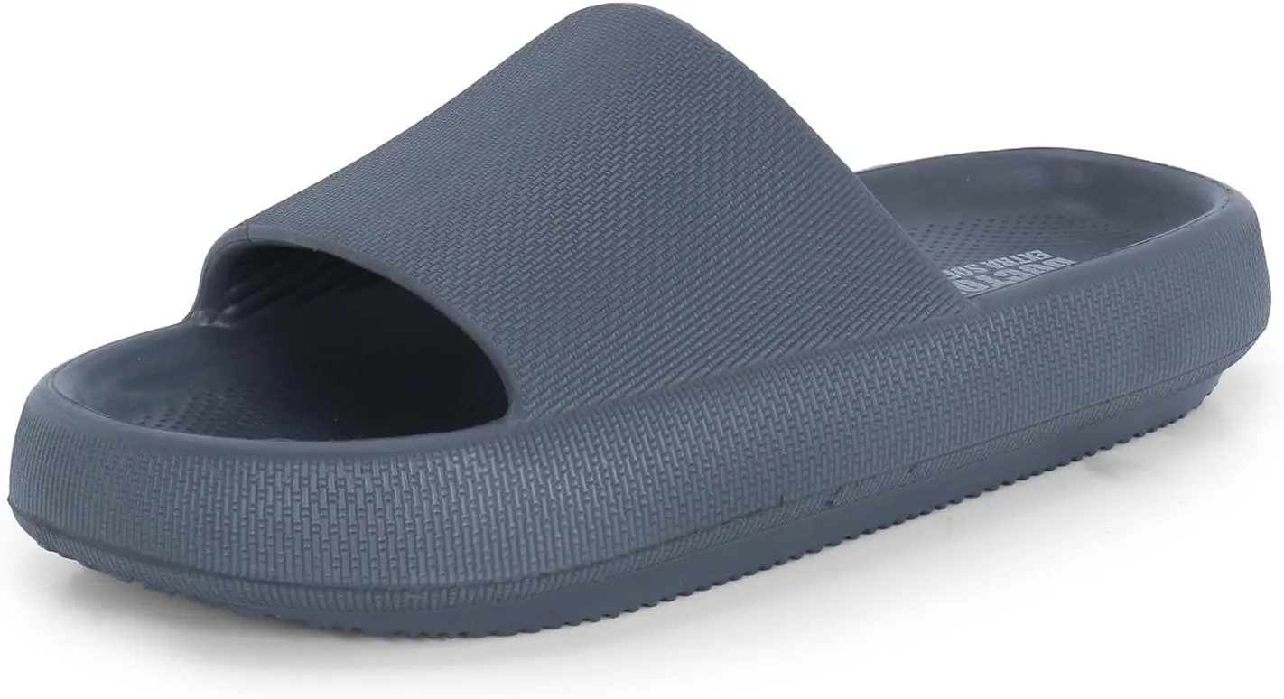 Men's Classic Ultra Soft Sliders/Slippers with Cushion FootBed for Adult | Comfortable & Light Weight | Stylish & Anti-Skid | Waterproof & Everyday Flip Flops for Gents/Boys D-504