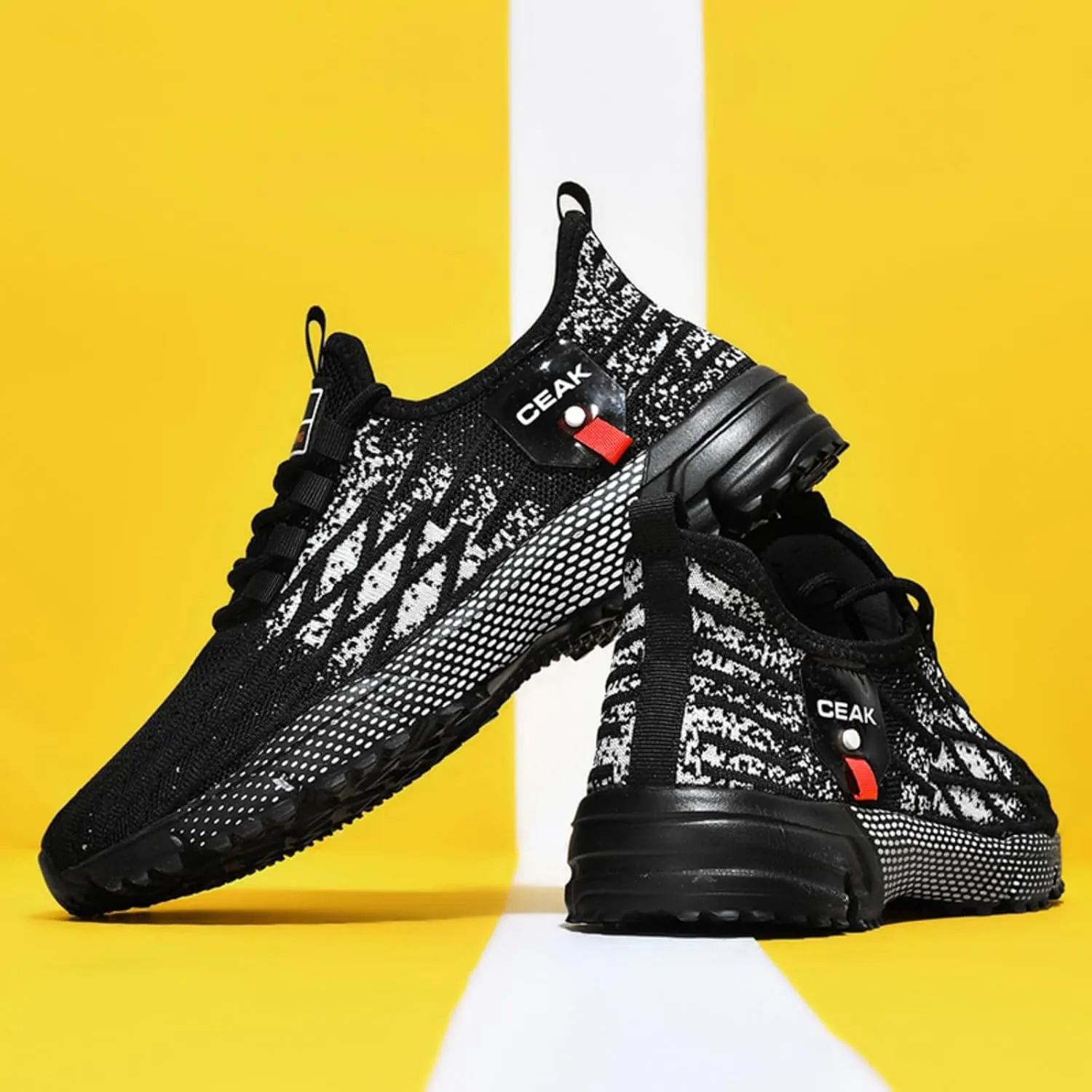 Men's High - end Ultra - Light Running Shoes for Sports Tests, Available in Large Sizes (6.5-10.5), Breathable Mesh Design