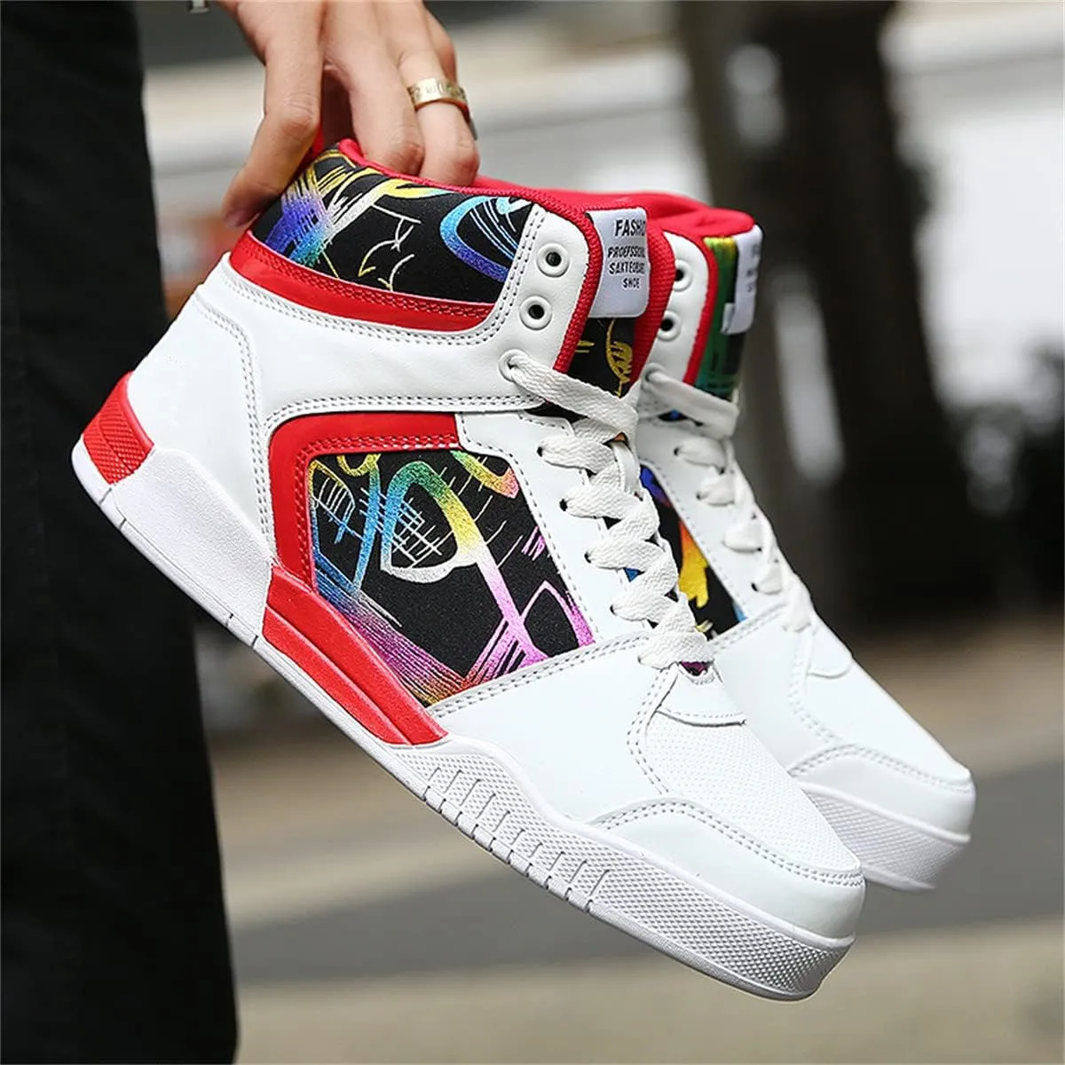 Men's High Top Skate Shoes Stylish Casual Sneakers