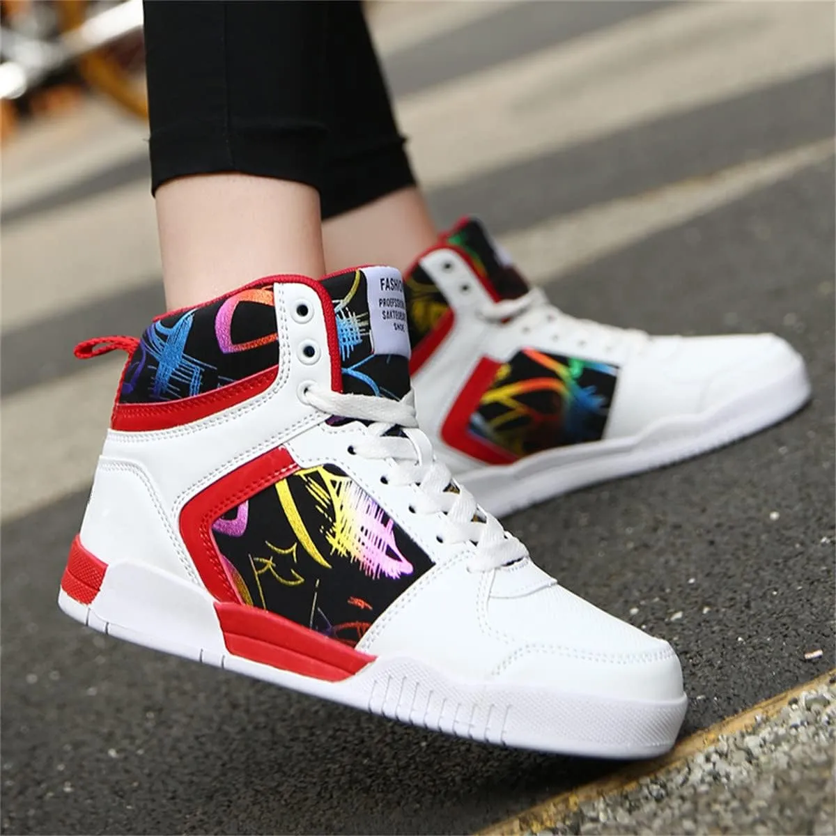 Men's High Top Skate Shoes Stylish Casual Sneakers
