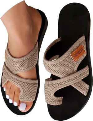 Mesh Sandals for Women Orthowalk Shoes Orthopedic Arch Support Beach Breathable Comfortable Wide Hollow Slides