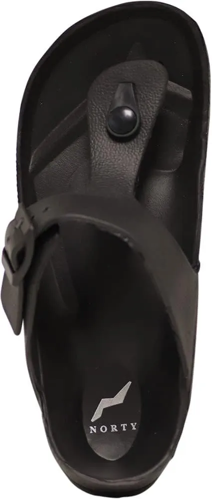 NORTY Women's Comfort Flip Flop Adjustable Flat Sandals Lightweight Flip Flops - Runs 2 Sizes Small