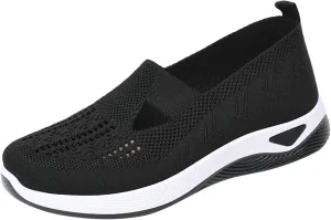 Orthopedic Walking Shoes for Plantar Fasciitis Relief Womens Slip On Sneakers with Arch Support Comfortable Casual Loafers Diabetic Foot Pain