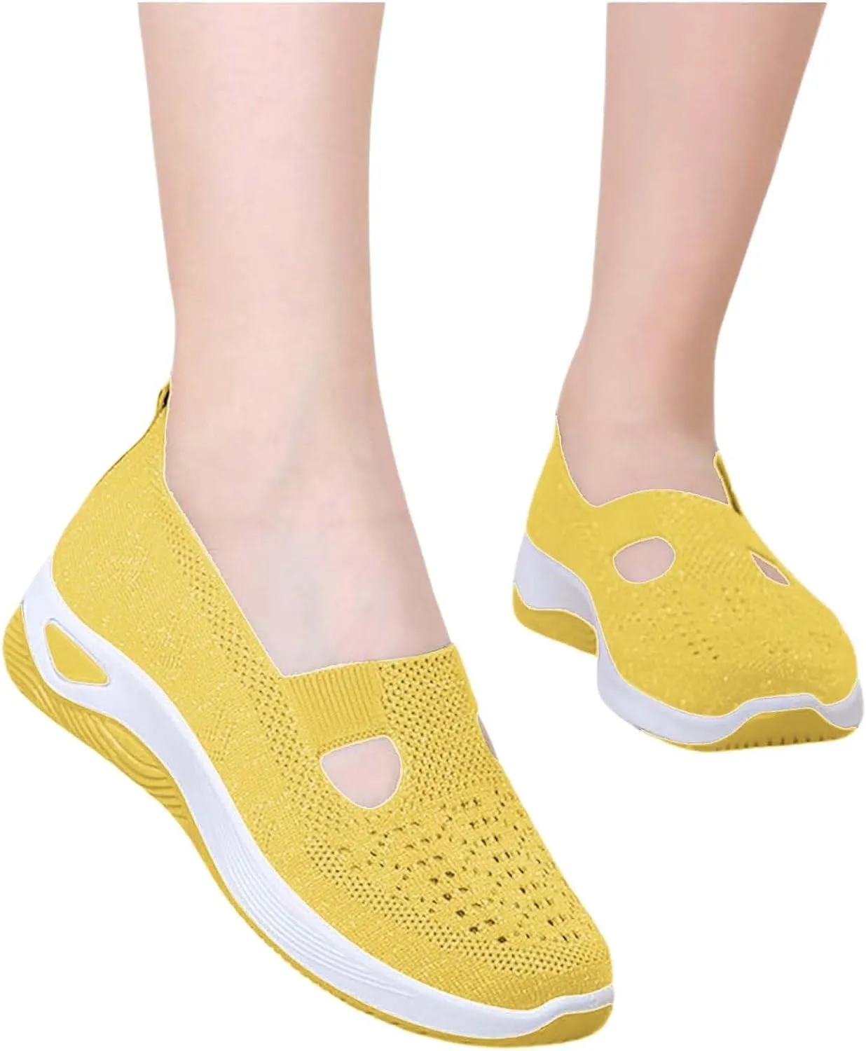 Orthopedic Walking Shoes for Women Slip On Sneakers with Arch Support Comfortable Casual Loafers Plantar Fasciitis Relief Foot Heel Pain Diabetic Feet