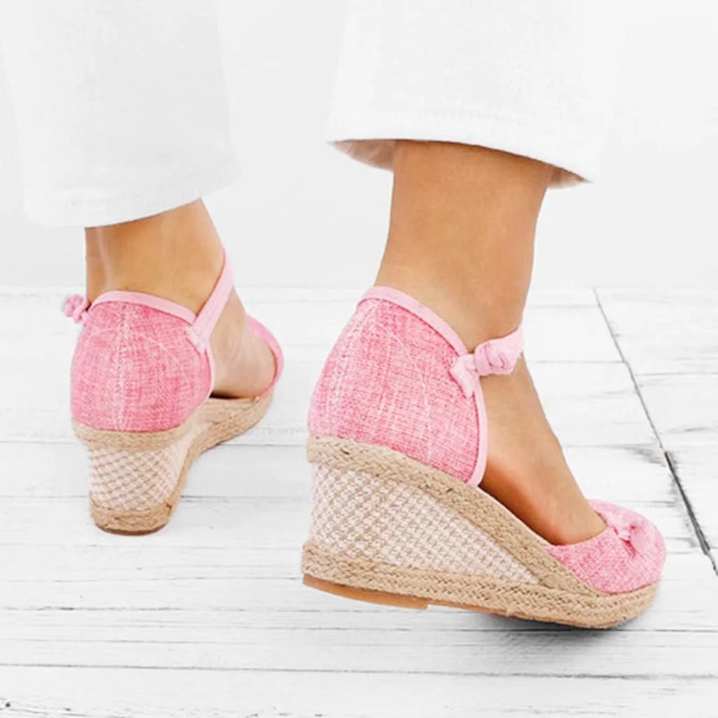 Platform Sandals Summer Low Wedges Womens Comfortable Open Toe Sandal Walking Sandals Women Comfort Arch Support