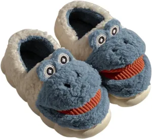 Premium Comfort Thermal Cute Frog Animal Non Slip Women's Fuzzy House Slippers Indoor Soft Extra Warm Kawaii Shoes