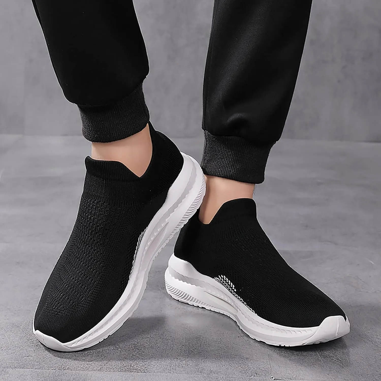 SBGMoSJ Gym Shoes for Women Workout Wide 10.5 Walking Shoes Women Wide Width Plantar Fasciitis Womens Slip On Sneakers Size 8.5 Tennis Shoes Womens Slip Resistant Work Shoes for Women Nurse