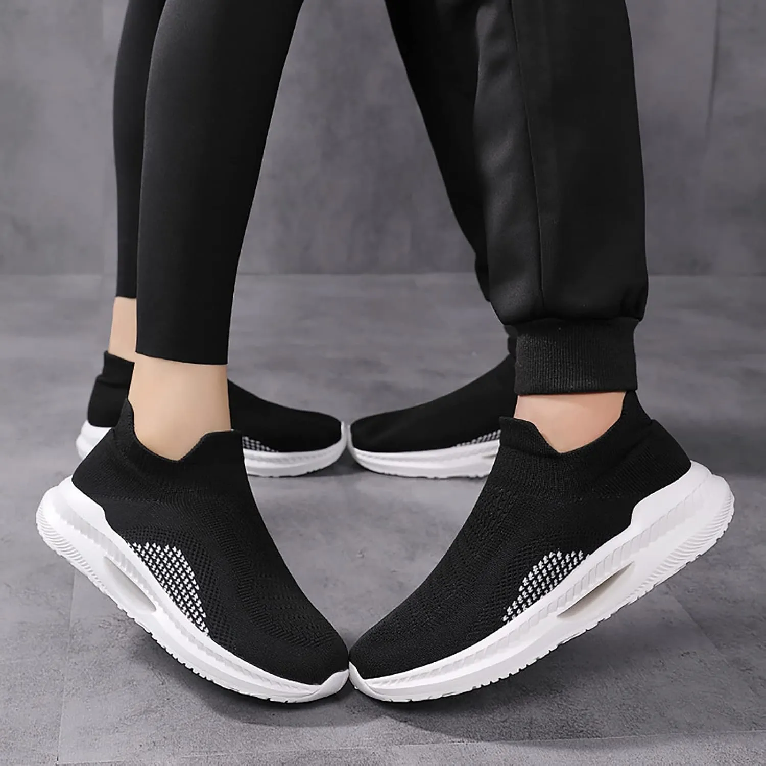SBGMoSJ Gym Shoes for Women Workout Wide 10.5 Walking Shoes Women Wide Width Plantar Fasciitis Womens Slip On Sneakers Size 8.5 Tennis Shoes Womens Slip Resistant Work Shoes for Women Nurse
