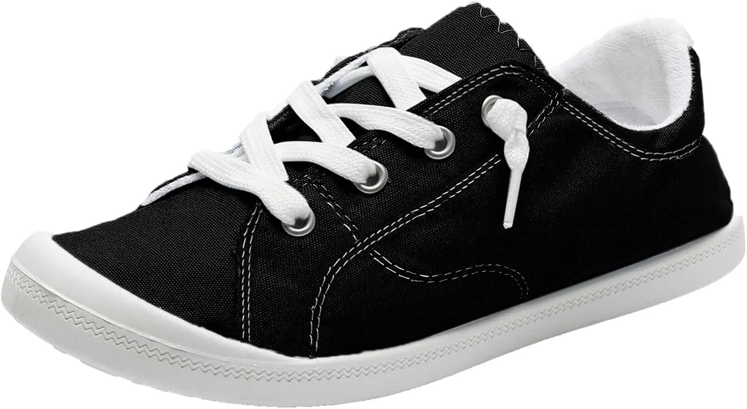 SBGMoSJ Womens Black Sneakers Size 9 Retro Womens Tennis Shoes Size 9w Nurse Shoes for Women Comfortable Wide Size 11w Walking Sneakers for Women White Tennis Shoes Women Size 9 Wide