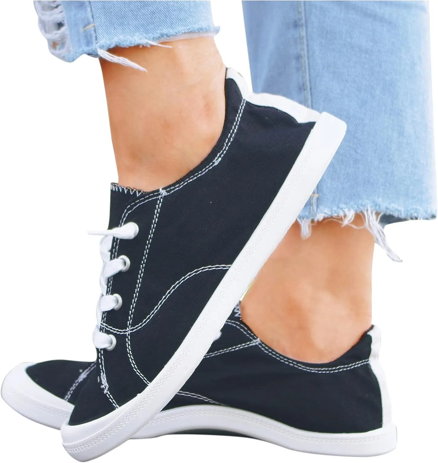 SBGMoSJ Womens Black Sneakers Size 9 Retro Womens Tennis Shoes Size 9w Nurse Shoes for Women Comfortable Wide Size 11w Walking Sneakers for Women White Tennis Shoes Women Size 9 Wide