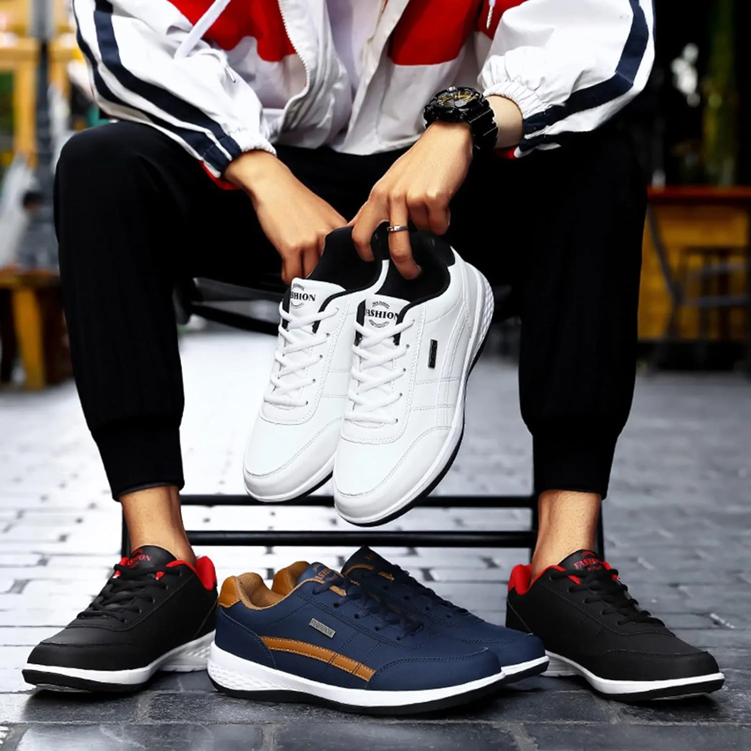 SBGMoSJ Womens High Top Wedge Sneakers All Womens Black Non Slip Size 9 Wide Work Shoes Slip On Tennis Shoes Women Wide Width High Top Sneakers for Women Zapatillas Blancas para Mujer Elegantes