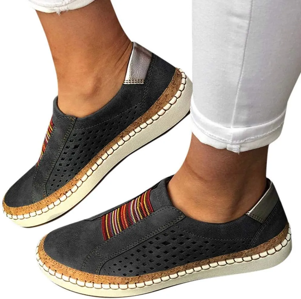 SBGMoSJ Womens Sneakers Size 6 Slip Ons Black Sneakers Women Trendy Hiking Shoes Women Lightweight Breathable Women Sneakers Women's Comfortable Working Nurse Shoes Non-Slip Size 6.5