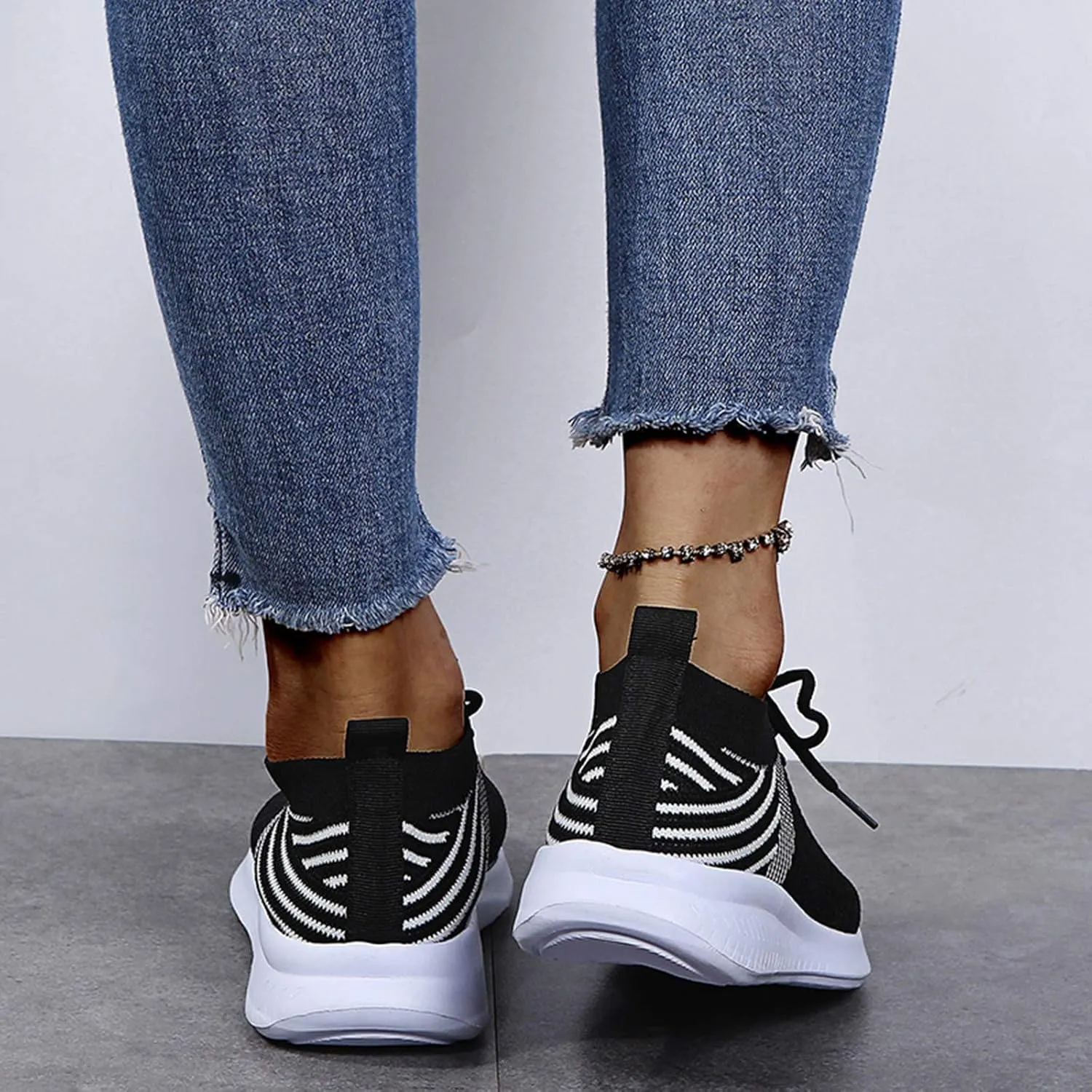 SBGMoSJ Womens Wide Casual Shoes Zapatos para Mujer CóModos Tenis Womens White Leather Slip On Sneakers Womens Shoes Sneakers Wide Toe Box Comfy Open Toe Flats Shoes Women Dressy Cute