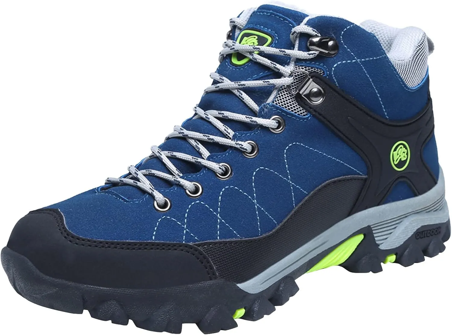 Shije Men's Snow Boots Hiking Warm Ankle Lace-up Shoe Winter Mountain Climbing Trekking Boots Non-Slip Fashion Booties for Outdoor