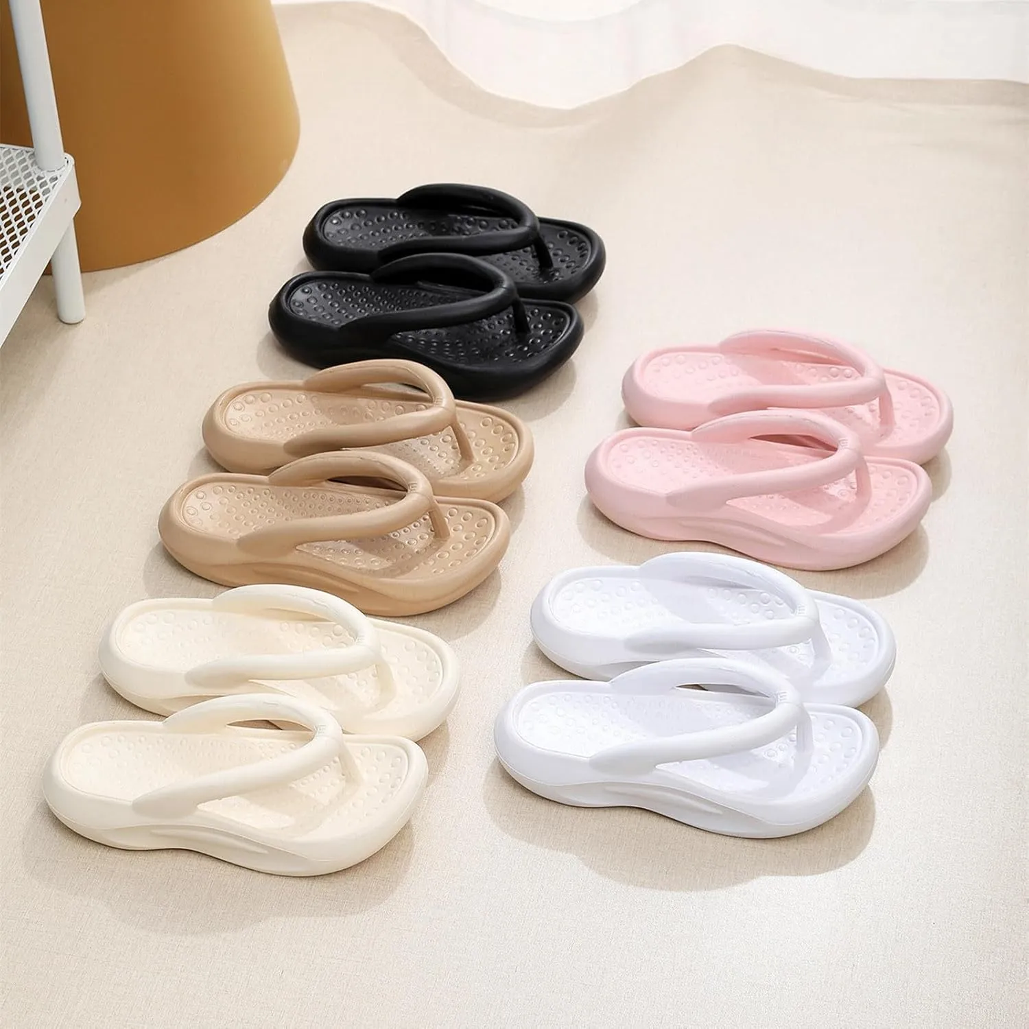 Shower Slides for Women Non Slip Quick Drying Shower Slides Open Toe Shower Shoes Women's Flat Slippers