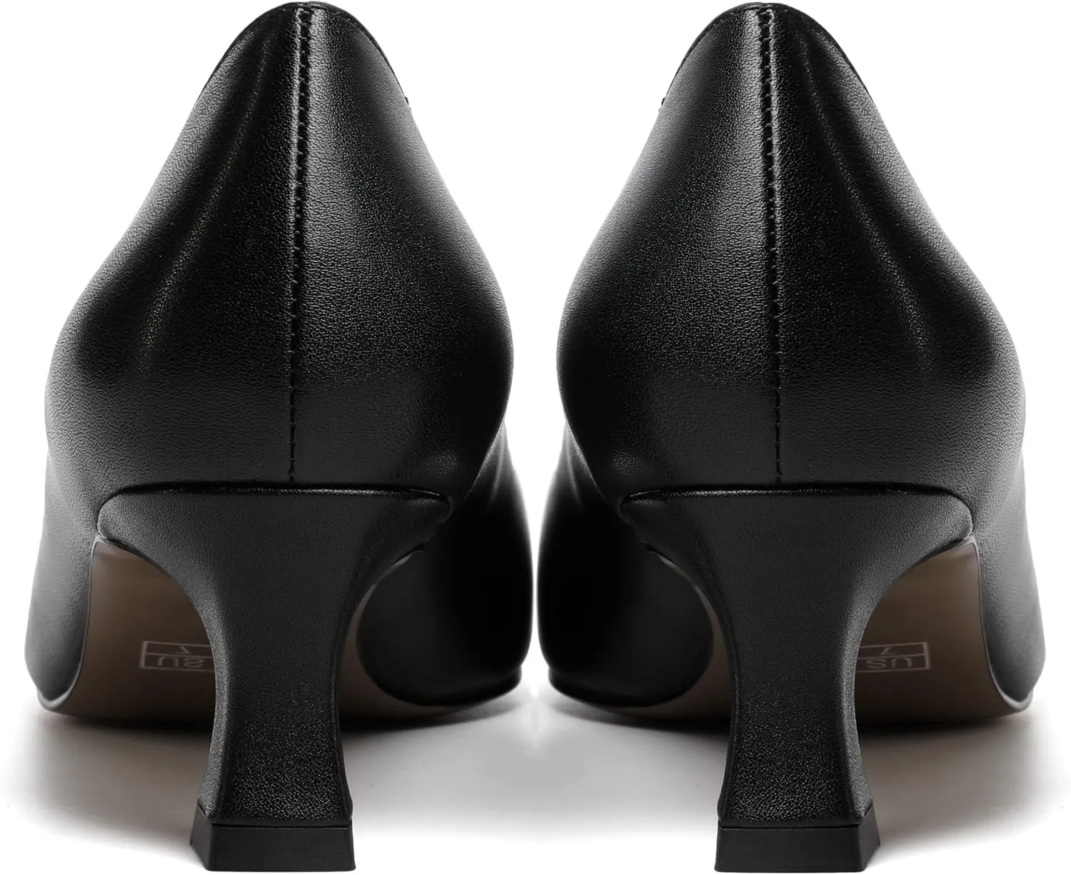 SHOWFOREST Womens Dress Evening Patent Slip On Pointed Toe Kitten Low Heel Pumps Shoes 2 Inch