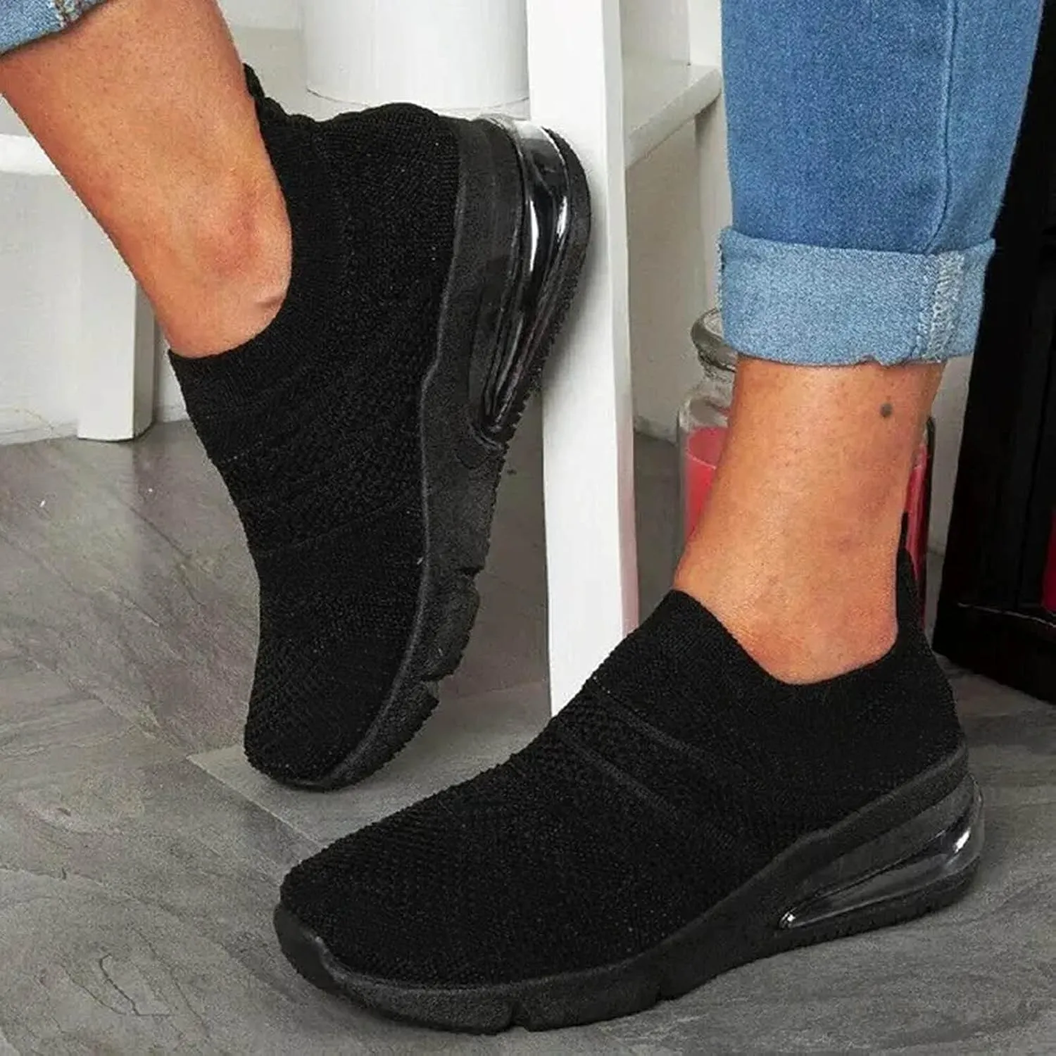 Sneakers for Women Zapatillas para Mujer Elegantes Gym Shoes Women Black Dress Shoes for Plantar Fasciitis for Women Wide Width Zapatos De Trabajo para Mujeres