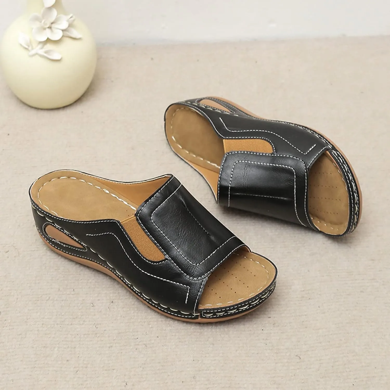 Summer Slides Sandals for Women Non-Slip House Slippers Indoor Outdoor Party Sandals Vacation Sandals for Women
