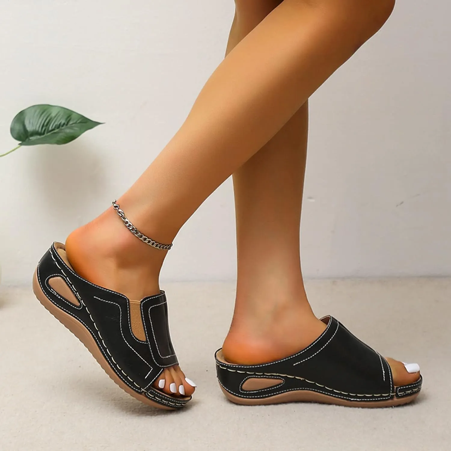 Summer Slides Sandals for Women Non-Slip House Slippers Indoor Outdoor Party Sandals Vacation Sandals for Women