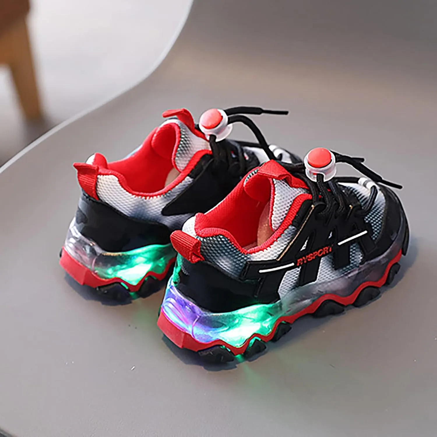 Toddler Boys Girls Light Up Shoes Flashing Lightweight Mesh Breathable Adorable Casual Sneaker for Big Kids Girls