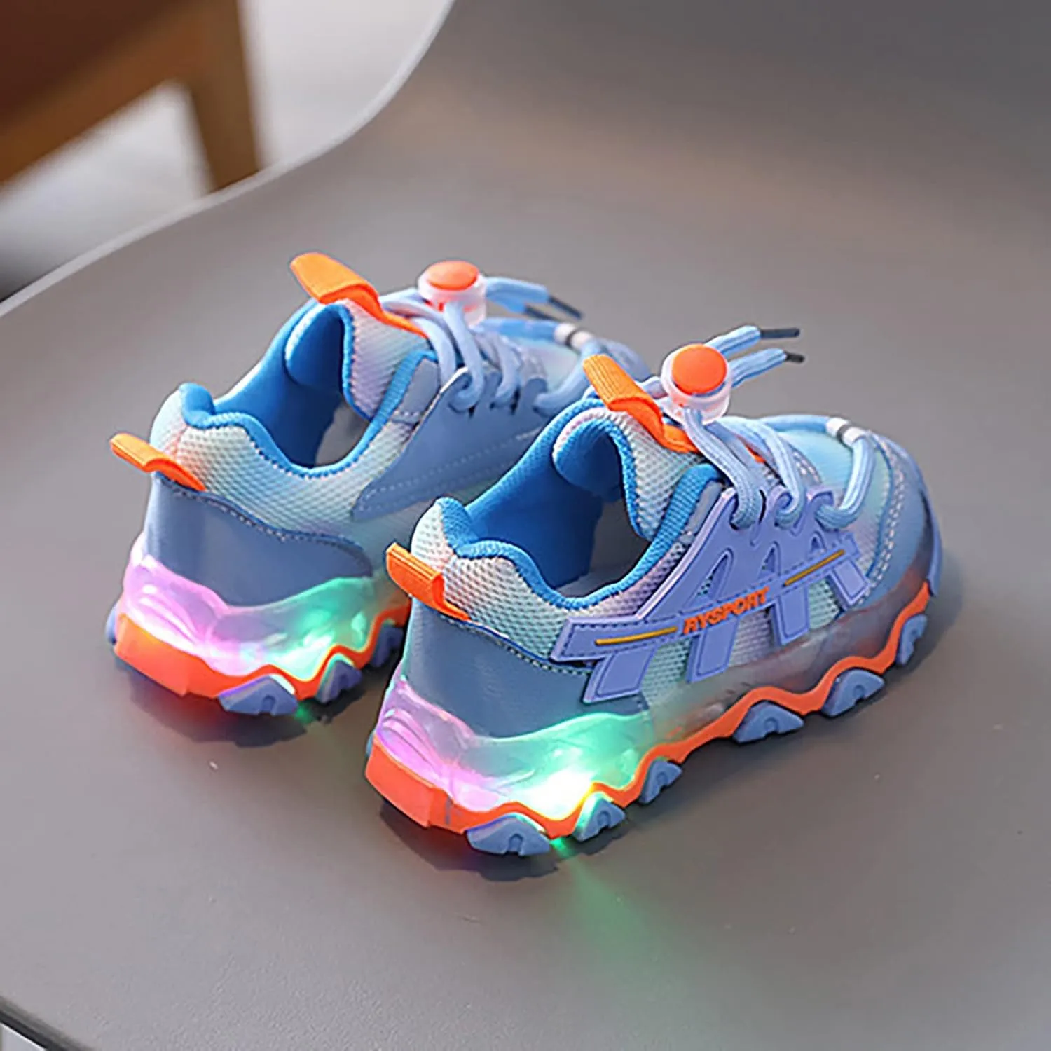 Toddler Boys Girls Light Up Shoes Flashing Lightweight Mesh Breathable Adorable Casual Sneaker for Big Kids Girls