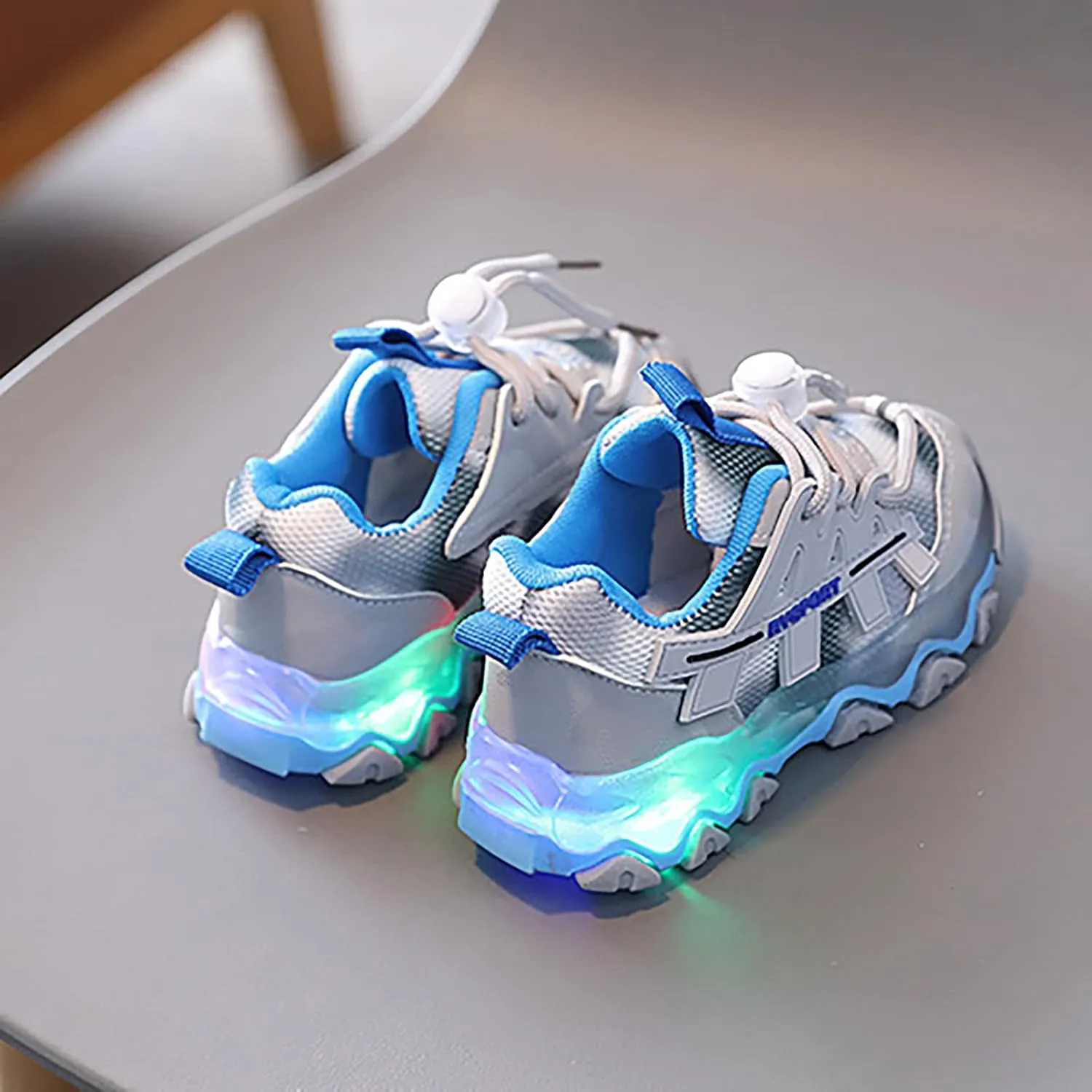 Toddler Boys Girls Light Up Shoes Flashing Lightweight Mesh Breathable Adorable Casual Toddler Athletic Sneakers