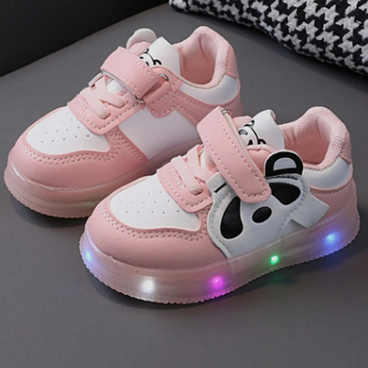 Toddler Boys Girls Light Up Shoes Little-Kids Flashing Soft Bottom Breathable First Sport Casual Slip Shoes Toddler