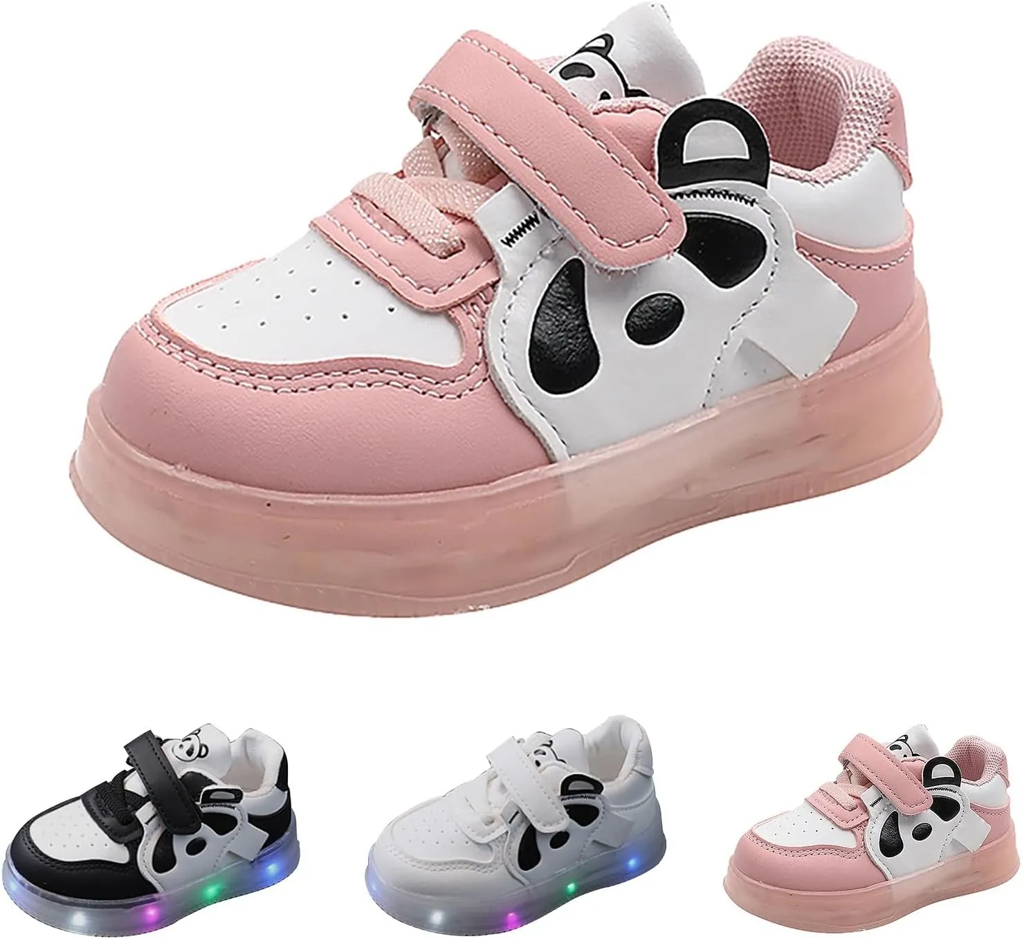 Toddler Boys Girls Light Up Shoes Little-Kids Flashing Soft Bottom Breathable First Sport Casual Slip Shoes Toddler