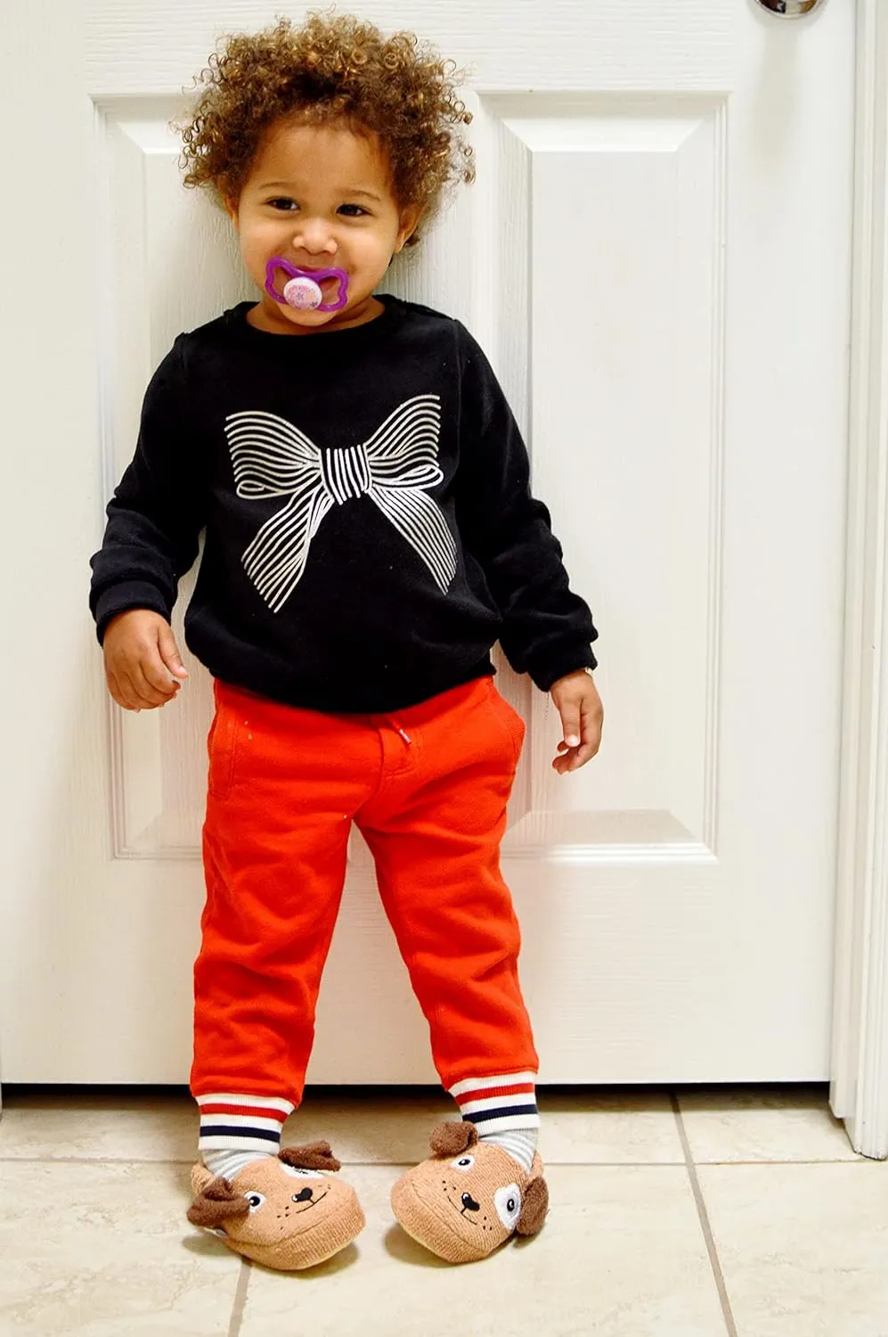 Toddler Slippers for Boys and Girls | Cute Slippers for Babies and Toddlers 2-6 | Indoor Slippers Made of Soft Cotton for Bedroom, Bathroom, and House in Any Season