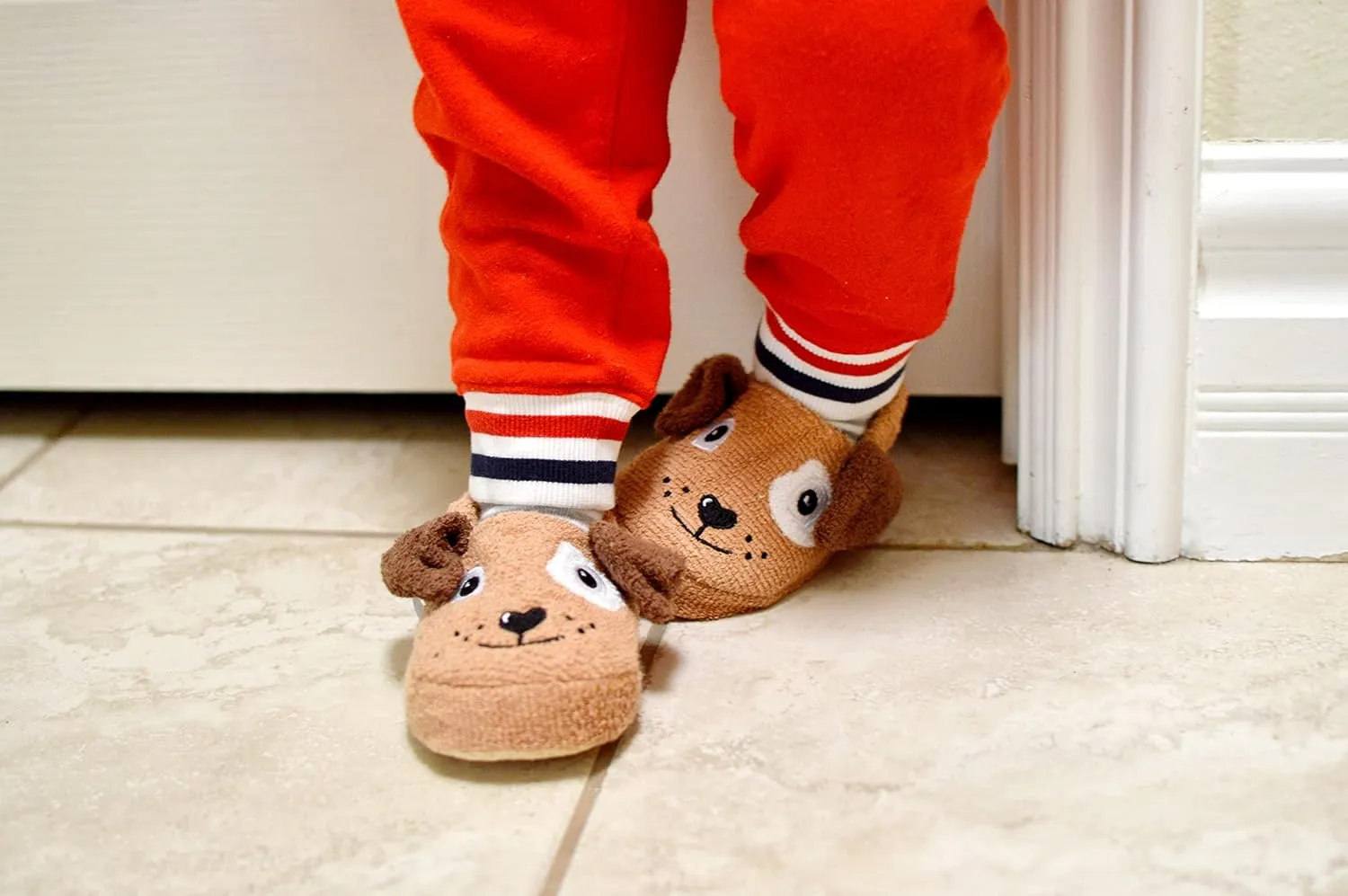 Toddler Slippers for Boys and Girls | Cute Slippers for Babies and Toddlers 2-6 | Indoor Slippers Made of Soft Cotton for Bedroom, Bathroom, and House in Any Season