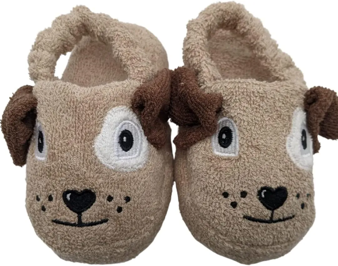 Toddler Slippers for Boys and Girls | Cute Slippers for Babies and Toddlers 2-6 | Indoor Slippers Made of Soft Cotton for Bedroom, Bathroom, and House in Any Season