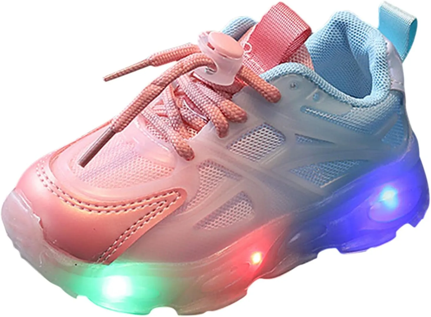 Unisex-Child Lights Up Sneaker Lightweight Breathable Running Shoes Soft Casual Sport Athletic Trainer for Kids