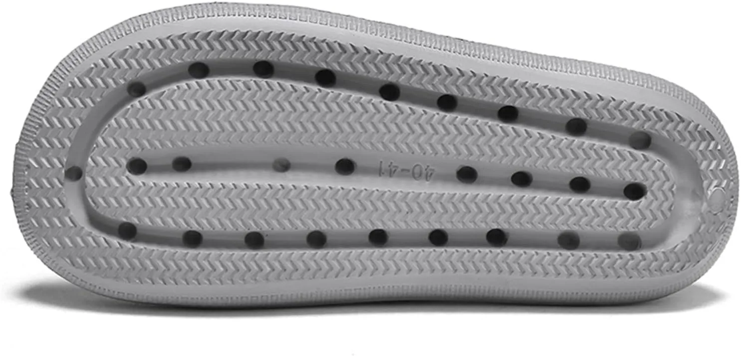 Unisex Double Buckle Sandals Adjustable EVA Comfort Flat Waterproof Rubber Cloud Slides Slippers