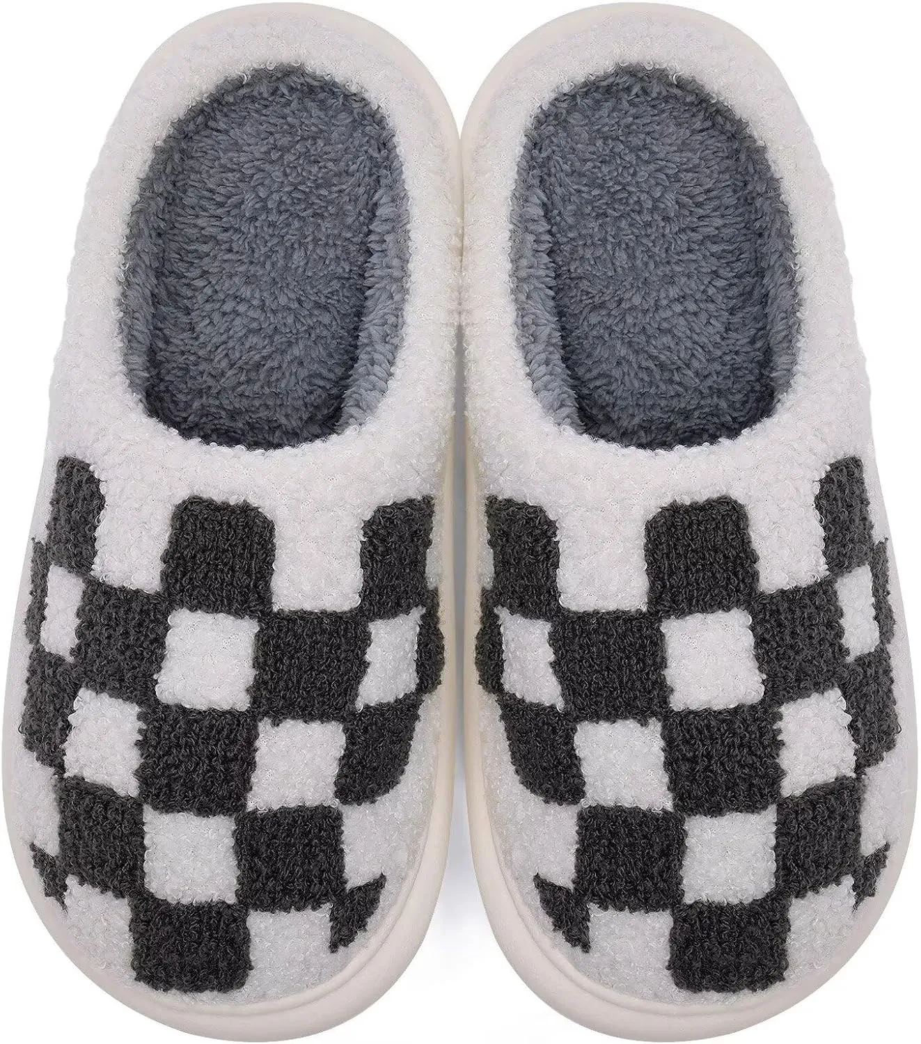 WateLves Women's Pillow Warm Memory Foam Slippers Comfortable Cute House Shoes Lightweight Fuzzy Christmas Slippers