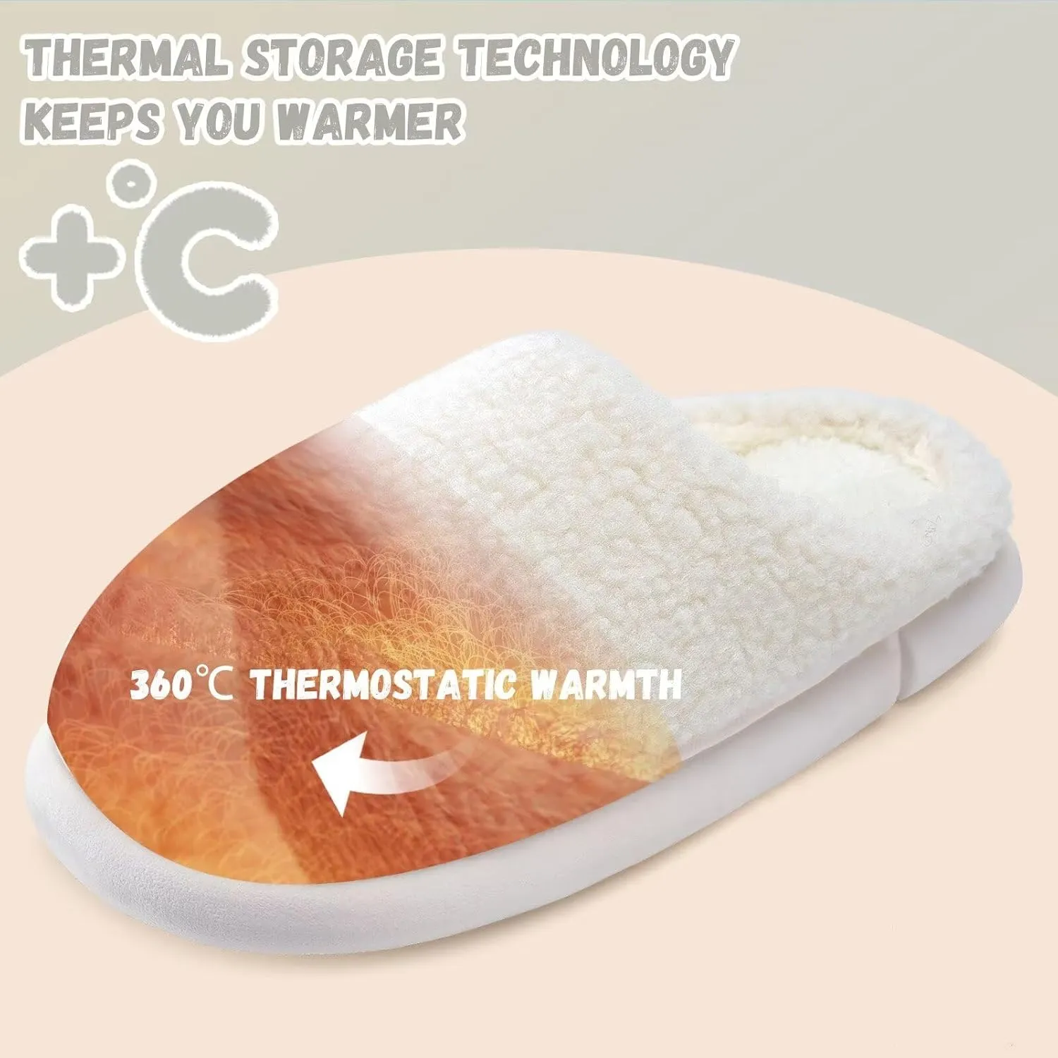 WateLves Women's Pillow Warm Memory Foam Slippers Comfortable Cute House Shoes Lightweight Fuzzy Christmas Slippers