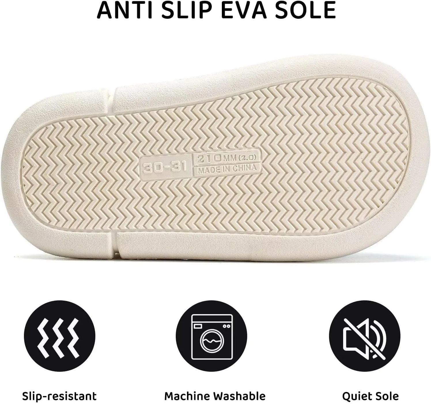 WateLves Women's Pillow Warm Memory Foam Slippers Comfortable Cute House Shoes Lightweight Fuzzy Christmas Slippers