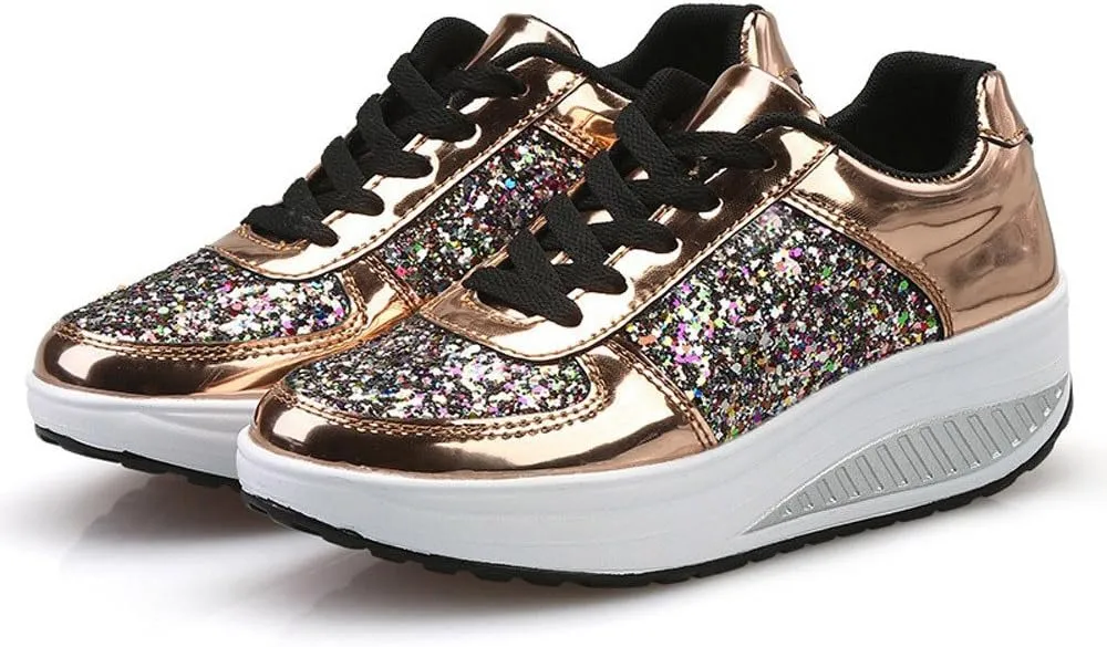 Wedge Heel Sneakers for Women Zapatillas Elegantes para Mujer Womens Casual Shoes Wide Trail Running Shoes Women Plantar Fasciitis Women Sport Athletic Running Sneakers Walking Shoes