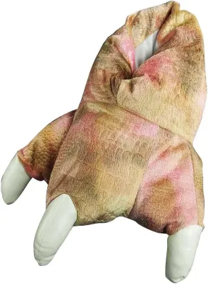 Wishpets Stuffed Animal Slippers - Soft Plush Toy Slippers for Kids and Adults - Pink Dinosaur Claw Slippers