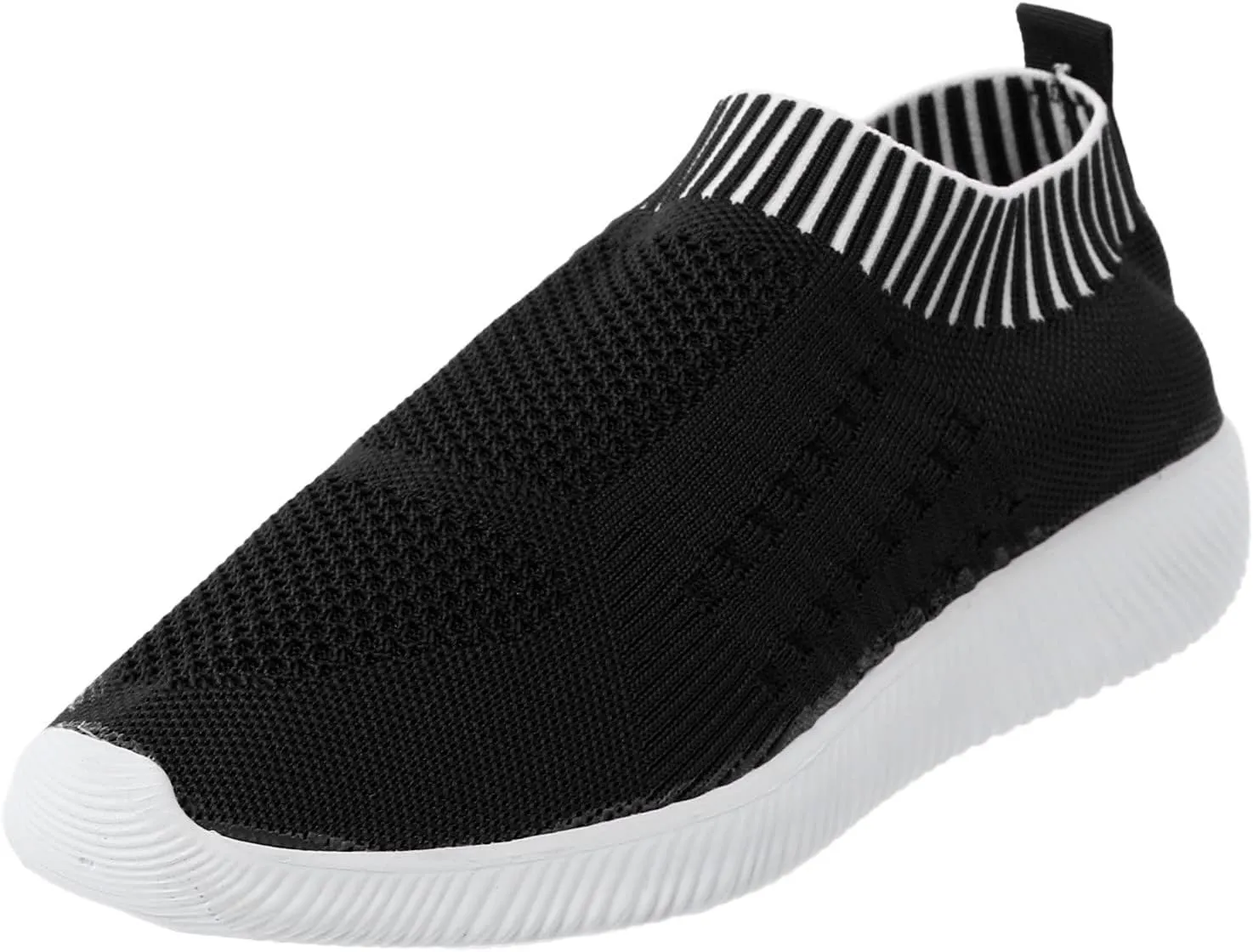 Women Canvas Slip On Sneakers Casual Walking Shoes Lightweight Flat Comfortable Elastic Non Slip Loafers