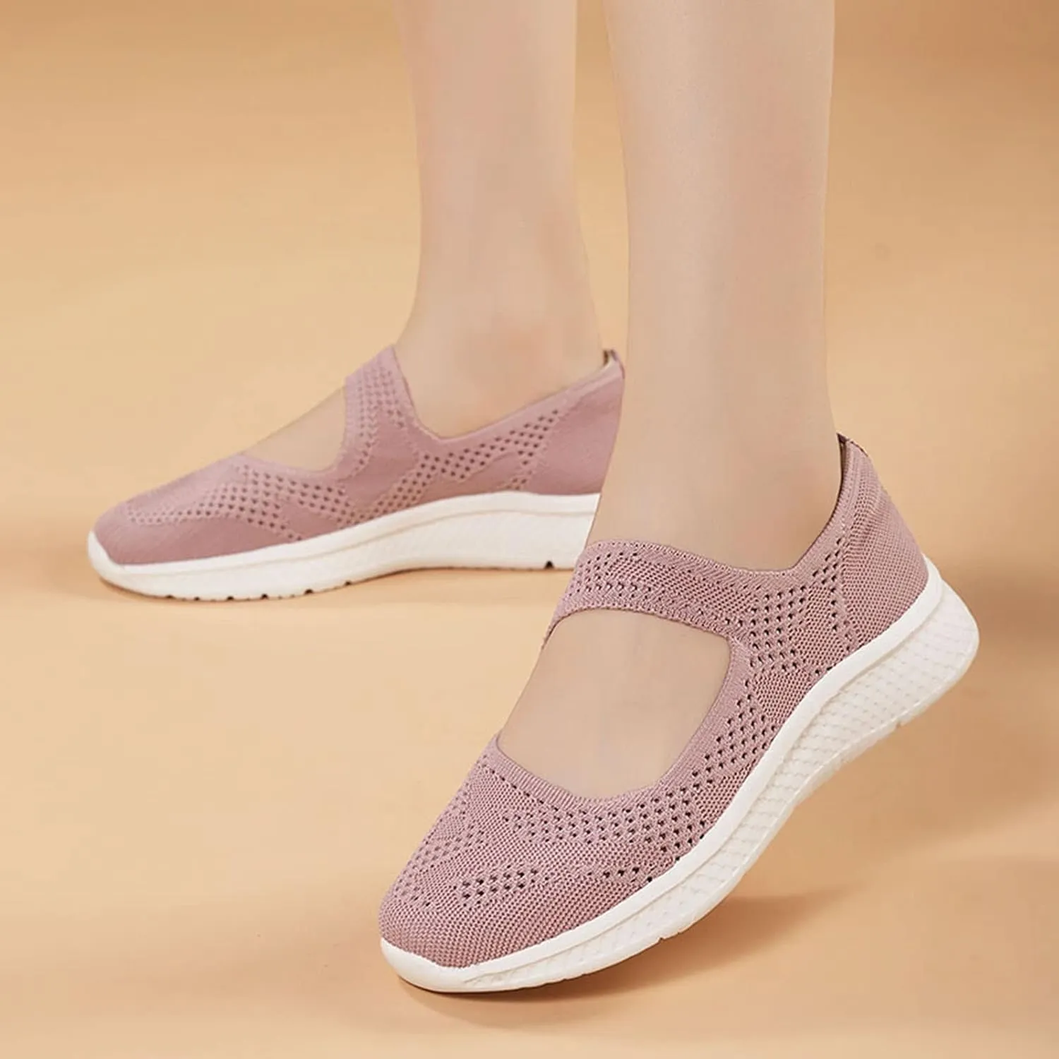 Women Casual Slip On Loafers Comfortable Walking Shoes Lightweight Canvas Sneakers Non Slip Flat Flats